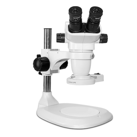 Scienscope SSZ Stereo Zoom Binocular With Compact LED Light On Lab Stand SZ-PK1-E1